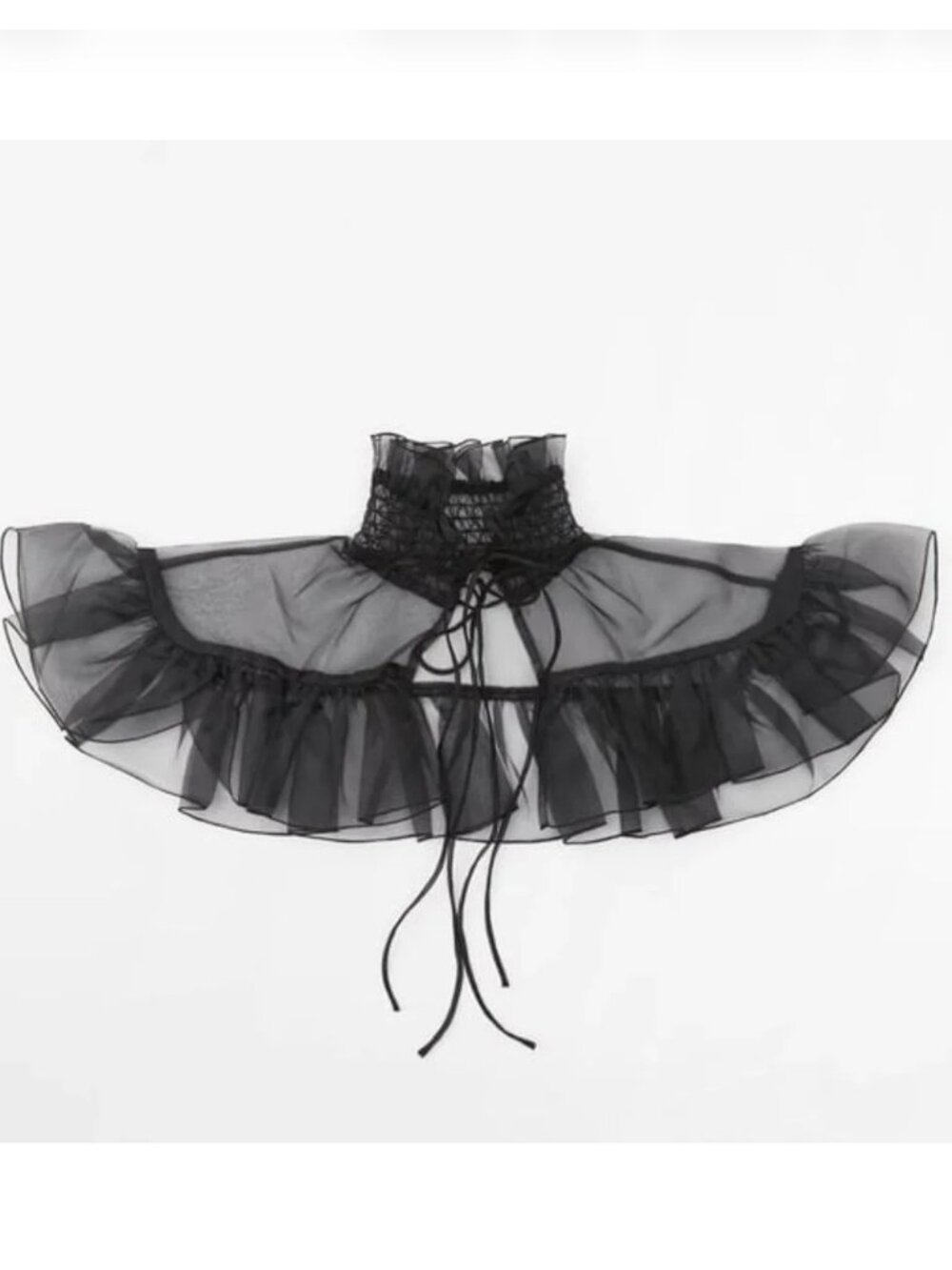 Zara Organza Collar Black NWT